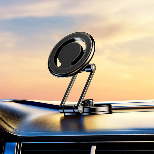 Soporte para teléfono móvil de coche con carga inalámbrica, plegable y extensible, soporte para teléfono de aleación de aluminio.