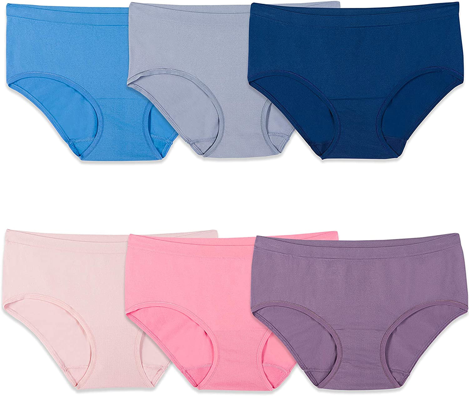 Fruit of the Loom Women's Seamless Panties with 360° Stretch, Hipster ...