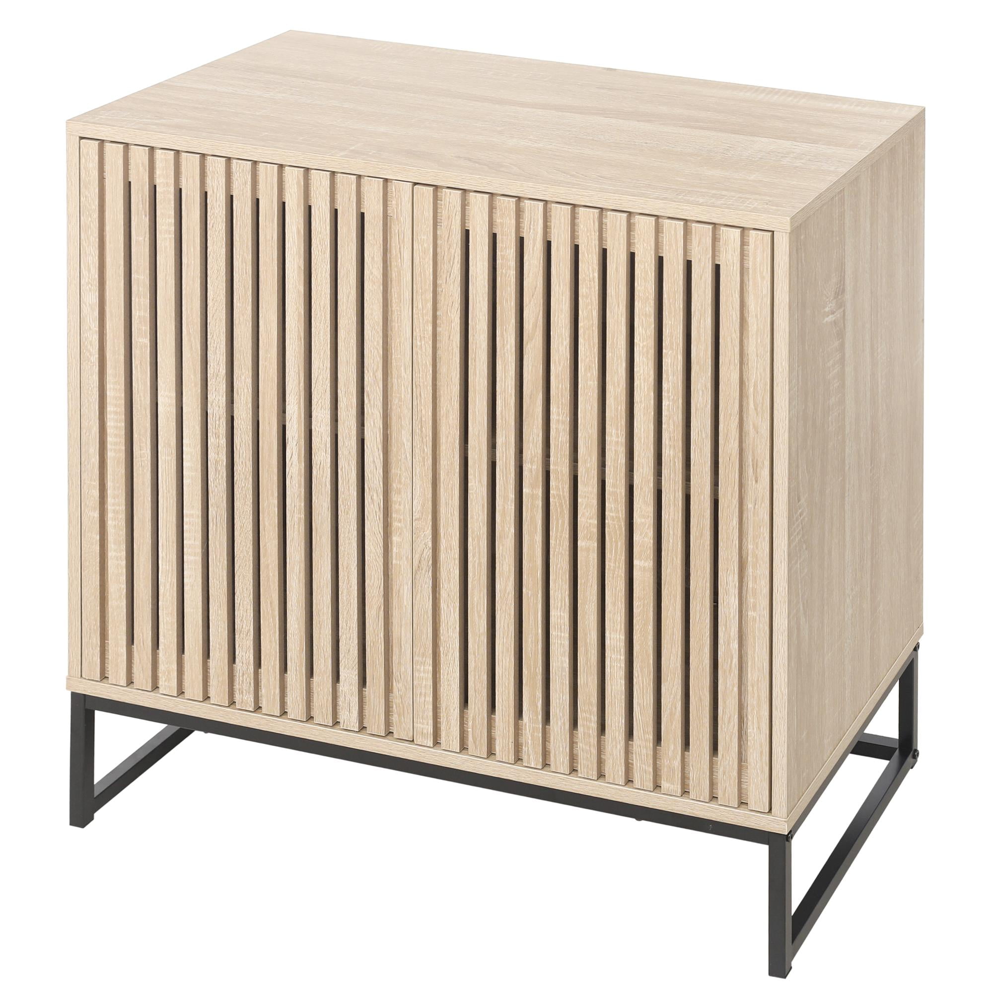 Spaco Accent Storage Cabinet, 2 Door Sideboard Cabinet with Adjustable Shelf, Cabinet for Living Room, Bedroom, Dining Room, Study, Natural Spaco Accent Storage Cabinet, 2 Door Sideboard Cabinet with Adjustable Shelf, Cabinet for Living Room, Bedroom, Dining Room, Study, Natural
