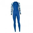 thumbnail image 4 of Traje de baño de neopreno para mujer, con protección contra erupciones y cremallera en la espalda, para buceo de verano, tacto frío, largo Azul, 4 of 9