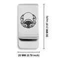thumbnail image 2 of Stainless Steel Aquarius Zodiac (Water Bearer) Classic Slim Money Clip Credit Card Holder, 2 of 2