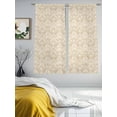 thumbnail image 3 of Beige Baroque Sheer Curtains 72 Inch Length 2 Panels Set, Retro Farmhouse Abstract Scroll Floral Voile Window Treatment Rod Pocket Curtains Sheers Drapes for Bedroom/Living Room/Kitchen 52"x72"x2, 3 of 7
