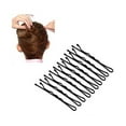 thumbnail image 4 of Épingles à Cheveux Noires en Métal Mini Épingles à Cheveux Courbées Métal Noir Pince Fixe Droite Épingles à Cheveux en Forme de Bobby Outil de Coiffure, Forme de Vague, 4 of 8