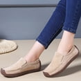 thumbnail image 4 of Purcolt Womens Faux Suede Loafers Dressy Casual Round Toe Slip On Boat Shoes Comfort Thick Soft Sole Flats Shoes for Walking Work Office, 4 of 8