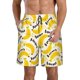 thumbnail image 1 of Balery Banana Fruit Traje de Baño Estilo Hawaiano para Hombre, Shorts de Secado Rápido con Bolsillos-Small, 1 of 6