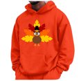 thumbnail image 1 of VBARHMQRT Cute Hoodies Men Hoodie Thanksgiving Letter Print Pocket Drawstring Print Hoodie, 1 of 4