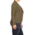 thumbnail image 2 of Women's Plus Size Casual Long Sleeves Open Front Office Work Wear Solid Blazer Jacket, 2 of 4