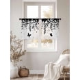thumbnail image 3 of Black Spring Botanical Sheer Curtains 45 Inch Length 2 Panels Set, Weeping Eucalyptus Butterfly Voile Window Treatment Rod Pocket Small Kitchen Curtains Drapes for Bedroom 52"x45"x2, 3 of 7