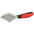 thumbnail image 3 of Jeffers Pet Non Slip Slicker Grooming Brush – Soft Flexible Pins, Red & Black Handle. Detangling Grooming Tool for Dogs & Cats w/ Short, Long, Thick & Curly Coats, Easy Storage, Travel Size - Small, 3 of 5