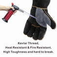 thumbnail image 4 of SZTXJ Extreme Heat and Fire Resistant Leather Gloves with Kevlar Stitching for Fireplace, Stove, Oven, Grill, Welding, BBQ (14 inch), 4 of 5