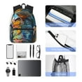 thumbnail image 4 of Disketp Whimsical Goat Artist Mochila Ligera Clásica con Múltiples Bolsillos, Mochila Casual para Hombre y Mujer, Ideal para Escuela, Trabajo y Viajes, 4 of 6