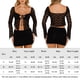 thumbnail image 2 of Vestido Traje de moda de 2 piezas con top y minifalda transparente de encaje para mujer Kuymtek Negro T M para Mujer, 2 of 6