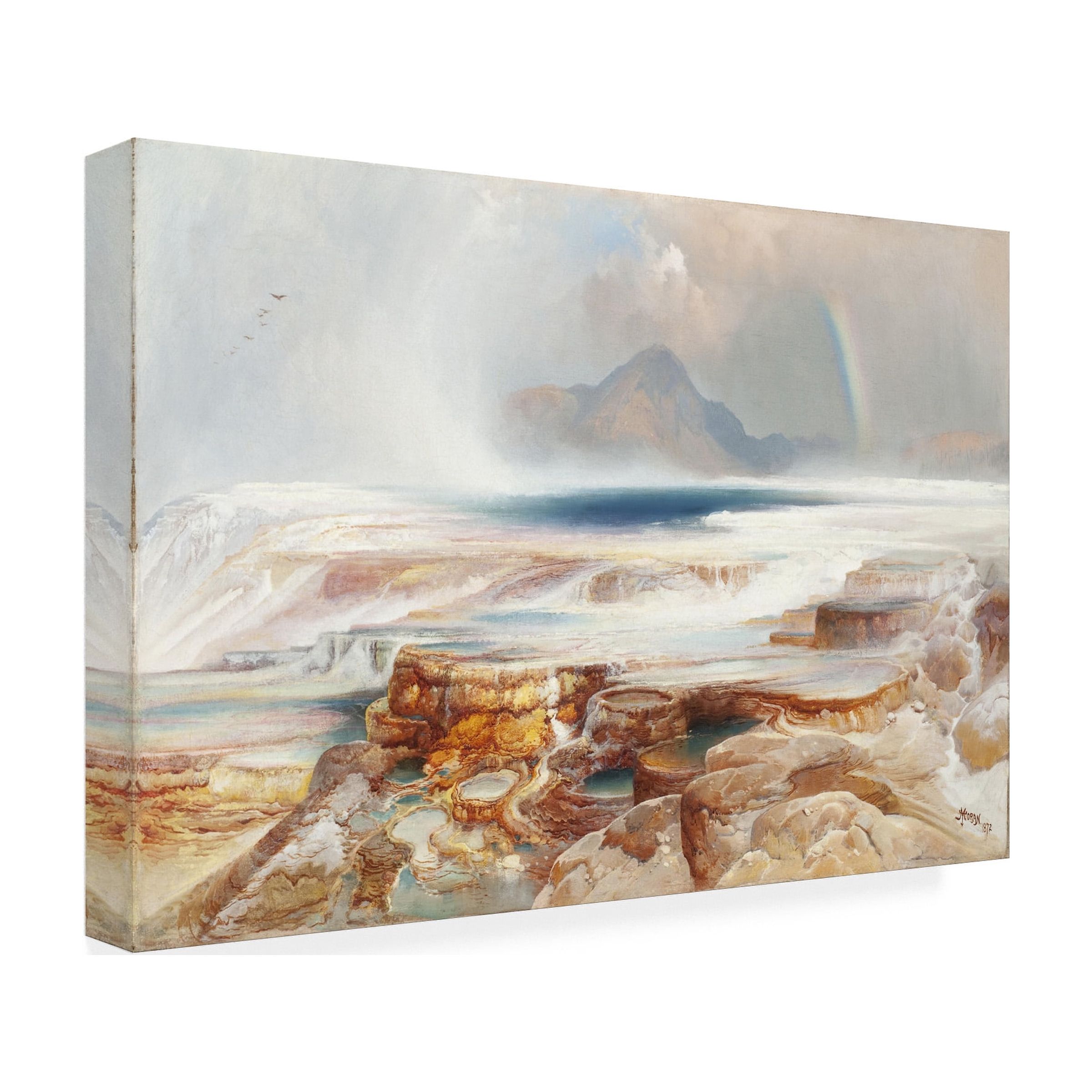 Thomas Moran 'Hot Springs Of The Yellowstone' Canvas Art