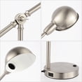 thumbnail image 6 of JONATHAN Y Curtis 20.25" Vintage Industrial Iron Adjustable Dome Shade LED Task Lamp with USB Charging Port, Nickel, JYL7123B, 6 of 6