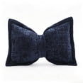 thumbnail image 2 of Bow Pillow 11.8 X 19.7 in Chenille Waist Cushion Vintage Texture Scandinavian Decorative Throw Pillow for Sofa Bed Living Room Bedroom Home Decor, Soft Lumbar Support, Home Decor Pillow, Navy, 2 of 7