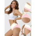 thumbnail image 3 of Unique Bargains Women's High Waist Cotton Underwear Stretch Briefs Tummy Control Panties L Pink, 3 of 6