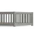 thumbnail image 3 of Full Floor Bed with Fence, Montessori Floor Bed with Removable Door & Slats, Full Size Floor Bed with Safety Guardrails, Easy Assemble Floor Bed Full, Sloid Wood Montessori Bed, Wood Grain Gray, 3 of 11