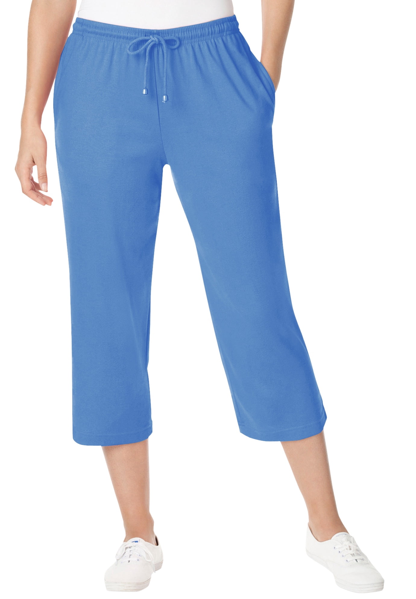 Woman Within Women's Plus Size Sport Knit Capri Pant