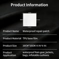 thumbnail image 6 of TPU Waterproof Repair Patches for Tents and Inflatables, Clear Self-Adhesive Patch Kit for Rain Gear, Air Mattresses, and Bags, 4" x 4" Square, 20-Pack, 6 of 10