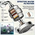 thumbnail image 2 of 30-Stage Shower Water Filter with 2 Cartridges – Universal High Output Showerhead Filter for Hard Water, Removes Chlorine, Fluoride, Heavy Metals – Easy Installation for Bathroom Use, 2 of 5
