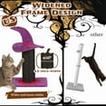 thumbnail image 5 of imerelez Wizard Wooden Hat Cat Scratching Post with Spring Ball Toy for Indoor Cats, Spooky Cat Scratcher, Purple, 5 of 8