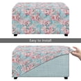 thumbnail image 5 of Xixirimido Cherry Blossom and Marble Pattern Ottoman Cover Rectangle Footrest Ottoman Slipcovers Footstool Cover Form Fit Stretch Ottomans Protective Cover for Living Room, Small, 5 of 7