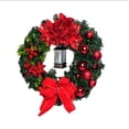 thumbnail image 2 of 2024 Large Christmas Wreaths For Front Door Artificial Lighted Christmas Wreath With Bow Ribbon Red Christmas Front Door Wreath With Christmas Christmas, 2 of 9