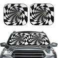thumbnail image 6 of Lsque 3D Vortex Illusion 2 PCS Windshield Sun Shade | CarFoldable Window Covers | Car Accessories Reflect UV for Universal Cars SUV Truck | Small, 6 of 7