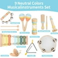 thumbnail image 2 of Set de instrumentos musicales ZJEFUNS Baby Wooden Montessori 1-3 años, 2 of 7