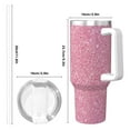 thumbnail image 4 of Picia Glitter Pattern 40oz Ice Bully Insulated Tumbler with Handle, Double-Wall Stainless Steel Cup, Leak-Proof Lid and Straw, 4 of 8
