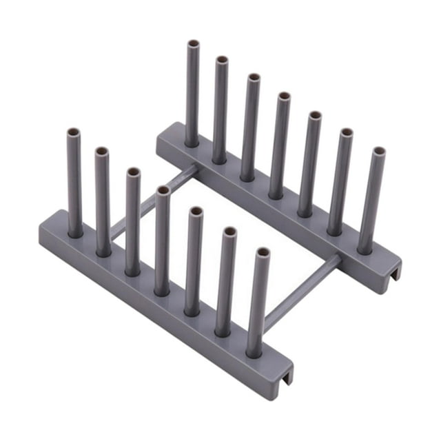 Organizador de tapas para ollas y sartenes, escurridor para platos de cocina gris