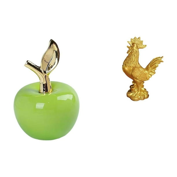 Estatua,Escultura de fruta artificial,estatua y artesanía,Escultura de pollo,Escultura de pollo,decoración del hogar,figura de gallo,Figura decorativa de gallo,estatua de resina animal