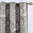 thumbnail image 5 of DriftAway Anna Window Curtains 100 Percent Cotton Tree Branches Botanical Print 2 Grommet Panels, 52" x 96", Gray, 5 of 6