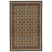 Adela Modern Ornamental Rug, Henna/Tan/Teal Green, 7ft-6in x 10ft-6in Area Rug