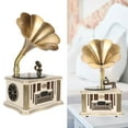 thumbnail image 1 of Haut-parleur Gramophone, Haut-Parleurs Doubles Haut-Parleur Rétro de Phonographe Télécommande pour Ordinateur, 1 of 8