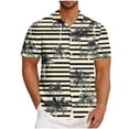 thumbnail image 2 of Yyeselk Men's Hawaiian Shirts Tropical Print Short Sleeve Summer Shirt Buttons Down Casual Relaxed Fit Lapel Collar Comfort Vacation Beach Shirts Blue04 XXL, 2 of 5