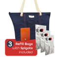 thumbnail image 2 of Bolsa de Playa para Vino CORK & VINE de Mezclilla con Compartimento para Bebidas, 2 of 7