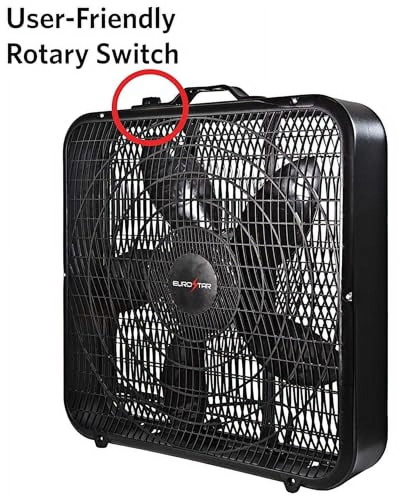 EUROSTAR FBF22BK 20" Box Fan, Black