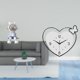 thumbnail image 2 of Escultura De Astronauta Nórdico Para Sala De Estar, Estantería, Entrada, Decoración Del Hogar Con Reloj De Pared Acrílico En Forma De Corazón, Movimiento Silencioso Creativo, Arte Para, 2 of 8