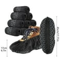 thumbnail image 4 of ERK 100 Disposable Slip Shoe Covers Black Non Woven Boot Covers Suitable For Indoor Breathable Slip And Durable Boots Stretchable Suitable For Everyone, 4 of 6