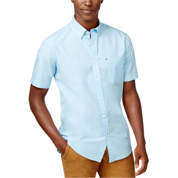 Tommy Hilfiger Maxwell SS - Camisa con botones para hombre, color blanco, XLT