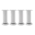 thumbnail image 1 of Cateissary Metal ajustable para camas, armarios de TV, altura antideslizante, goma para muebles de 18cm de altura para aumentar muebles Decoración del hogar blanco 4 piezas 【12-18 CM】, 1 of 6