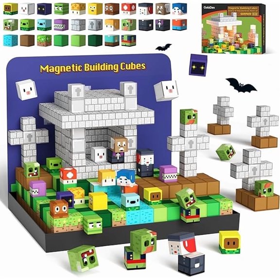 Magnetic Blocks Princess Castle Set – 100PCS STEM Building Cubes For Kids 3-12 | Montessori Sensory Construction Toys With Storage Bag