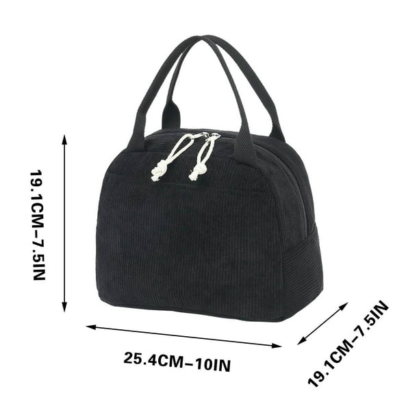 Bolsa de Almuerzo Mujeres Bolsa de Almuerzo de Corduroy, Bolsa de Almuerzo Portátil con Arroz, Diseñada Específicamente para las Mujeres, en Color O Blanco, Versátil Y Elegante para Bolsas de Viaje De