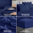 thumbnail image 3 of Swift Home 4-Piece Soft Lightweight Royal Blue Microfiber Sheet Set with Extra Pillowcases, Twin-XL, 3 of 5