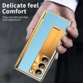thumbnail image 2 of Allytechgroup Galaxy Z Fold 6 Case with Screen Protector, S Pen Holder Kickstand Camera Lens Protector Hinge Protection Shockproof Phone Case for Samsung Galaxy Z Fold 6, Gold+Blue, 2 of 7