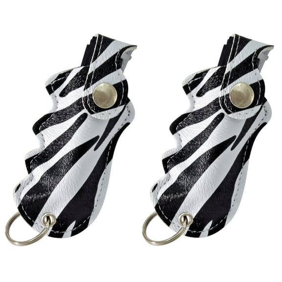 Pepper Defense 2-PACK Pepper Spray with Zebra Grip Holster - Maximum Strength Self Defense Personal Protection & Safety