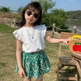 thumbnail image 4 of Gubotare Toddler T Shirts Stylish Tropical Crop Top for Little & Big Girls Cool Summer T-Shirt Clothes Size 4T 5T (White,4-5 Years), 4 of 4