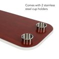 thumbnail image 3 of RV Wood Table Top Removable Table, Boat Table Top With 2 Cup Holders Solid Wood Removable Desktop Panel For  RV Marine Boat Yacht RectangleYellow, 3 of 8