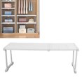 thumbnail image 1 of Expandable Cabinet Shelf Organizer, Kitchen Counter Shelf Rack 121LB Load Bearing Sink Shelf Riser Countertop Storage, 24cm Width 32cm Height, White, 1 of 8